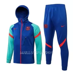 FC Barcelone Veste à Capuche Homme 22-23 Bleu Vert FC Barcelone Veste à Capuche Homme 22-23 Bleu Vert