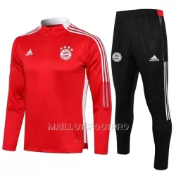 FC Bayern Munich Ensemble Sweat d'Entraînement Enfant Quart-Zip 22-23 Rouge FC Bayern Munich Ensemble Sweat d'Entraînement Enfant Quart-Zip 22-23 Rouge