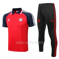 FC Bayern Munich Polo d'Entraînement Homme 22-23 Bleu Rouge FC Bayern Munich Polo d'Entraînement Homme 22-23 Bleu Rouge