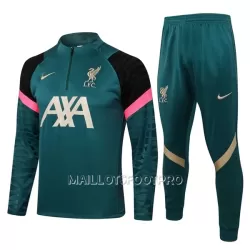 Liverpool Ensemble Sweat d'Entraînement Homme Quart-Zip 22-23 Verte Liverpool Ensemble Sweat d'Entraînement Homme Quart-Zip 22-23 Verte
