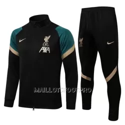 Liverpool Ensemble Vestes d'Entraînement Enfant 22-23 Vert Noir Liverpool Ensemble Vestes d'Entraînement Enfant 22-23 Vert Noir