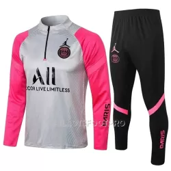 Paris Saint-Germain Ensemble Sweat d'Entraînement Enfant Quart-Zip 22-23 Gris Clair Rose Paris Saint-Germain Ensemble Sweat d'Entraînement Enfant Quart-Zip 22-23 Gris Clair Rose