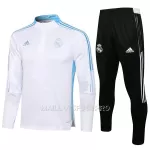 Real Madrid Ensemble Sweat d'Entraînement Enfant Quart-Zip 22-23 Blanche