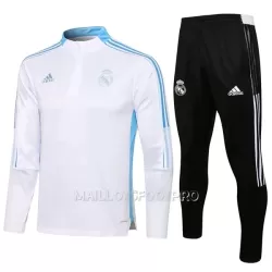 Real Madrid Ensemble Sweat d'Entraînement Enfant Quart-Zip 22-23 Blanche Real Madrid Ensemble Sweat d'Entraînement Enfant Quart-Zip 22-23 Blanche