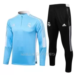 Real Madrid Ensemble Sweat d'Entraînement Enfant Quart-Zip 22-23 Bleu Clair Real Madrid Ensemble Sweat d'Entraînement Enfant Quart-Zip 22-23 Bleu Clair