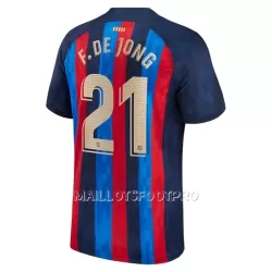 Maillot FC Barcelone Frenkie de Jong 21 Homme Domicile 2022-23 Maillot FC Barcelone Frenkie de Jong 21 Homme Domicile 2022-23