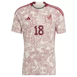 Maillot Mexique A.GUARDADO 18 Homme Extérieur Coupe du Monde 2022