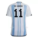 Maillot Argentine Di Maria 11 Homme Domicile Coupe du Monde 2022