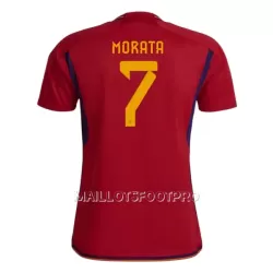 Maillot Espagne Morata 7 Homme Domicile Coupe du Monde 2022 Maillot Espagne Morata 7 Homme Domicile Coupe du Monde 2022