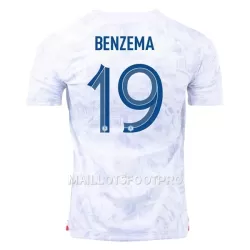 Maillot France Benzema 19 Homme Extérieur Coupe du Monde 2022 Maillot France Benzema 19 Homme Extérieur Coupe du Monde 2022