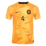 Maillot VIRGIL 4 Pays-Bas Homme Domicile Coupe du Monde 2022