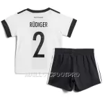Maillot Allemagne Antonio Rudiger 2 Enfant Domicile Coupe du Monde 2022