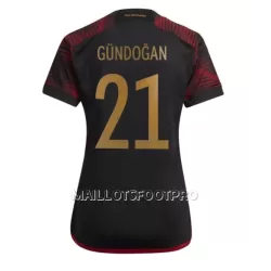 Maillot Allemagne Ilkay Gundogan 21 Femme Extérieur Coupe du Monde 2022 Maillot Allemagne Ilkay Gundogan 21 Femme Extérieur Coupe du Monde 2022