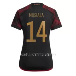 Maillot Allemagne Jamal Musiala 14 Femme Extérieur Coupe du Monde 2022 Maillot Allemagne Jamal Musiala 14 Femme Extérieur Coupe du Monde 2022