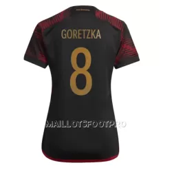 Maillot Allemagne Leon Goretzka 8 Femme Extérieur Coupe du Monde 2022 Maillot Allemagne Leon Goretzka 8 Femme Extérieur Coupe du Monde 2022