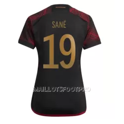 Maillot Allemagne Leroy Sane 19 Femme Extérieur Coupe du Monde 2022 Maillot Allemagne Leroy Sane 19 Femme Extérieur Coupe du Monde 2022