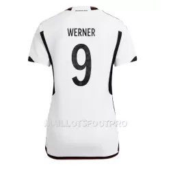Maillot Allemagne Timo Werner 9 Femme Domicile Coupe du Monde 2022 Maillot Allemagne Timo Werner 9 Femme Domicile Coupe du Monde 2022