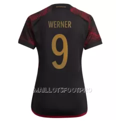 Maillot Allemagne Timo Werner 9 Femme Extérieur Coupe du Monde 2022 Maillot Allemagne Timo Werner 9 Femme Extérieur Coupe du Monde 2022