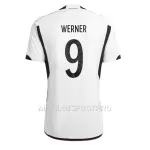 Maillot Allemagne Timo Werner 9 Homme Domicile Coupe du Monde 2022