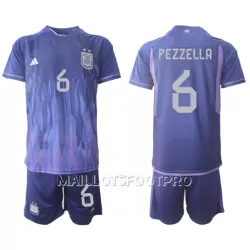 Maillot Argentine German Pezzella 6 Enfant Extérieur Coupe du Monde 2022 Maillot Argentine German Pezzella 6 Enfant Extérieur Coupe du Monde 2022