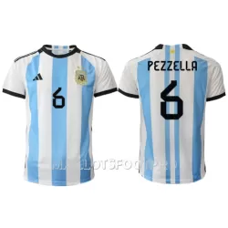 Maillot Argentine German Pezzella 6 Homme Domicile Coupe du Monde 2022 Maillot Argentine German Pezzella 6 Homme Domicile Coupe du Monde 2022