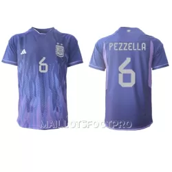 Maillot Argentine German Pezzella 6 Homme Extérieur Coupe du Monde 2022 Maillot Argentine German Pezzella 6 Homme Extérieur Coupe du Monde 2022