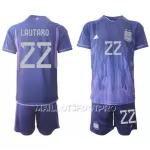 Maillot Argentine Lautaro Martinez 22 Enfant Extérieur Coupe du Monde 2022