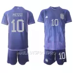 Maillot Argentine Lionel Messi 10 Enfant Extérieur Coupe du Monde 2022