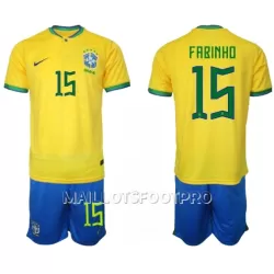 Maillot Brésil Fabinho 15 Enfant Domicile Coupe du Monde 2022 Maillot Brésil Fabinho 15 Enfant Domicile Coupe du Monde 2022