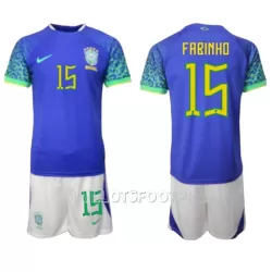 Maillot Brésil Fabinho 15 Enfant Extérieur Coupe du Monde 2022 Maillot Brésil Fabinho 15 Enfant Extérieur Coupe du Monde 2022