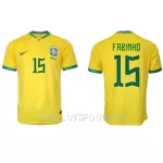 Maillot Brésil Fabinho 15 Homme Domicile Coupe du Monde 2022