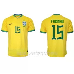 Maillot Brésil Fabinho 15 Homme Domicile Coupe du Monde 2022 Maillot Brésil Fabinho 15 Homme Domicile Coupe du Monde 2022