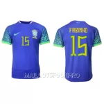 Maillot Brésil Fabinho 15 Homme Extérieur Coupe du Monde 2022