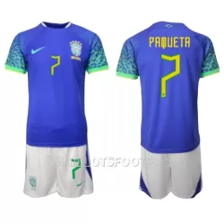 Maillot Brésil Lucas Paqueta 7 Enfant Extérieur Coupe du Monde 2022 Maillot Brésil Lucas Paqueta 7 Enfant Extérieur Coupe du Monde 2022