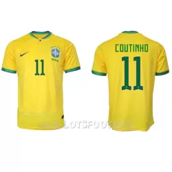 Maillot Brésil Philippe Coutinho 11 Homme Domicile Coupe du Monde 2022 Maillot Brésil Philippe Coutinho 11 Homme Domicile Coupe du Monde 2022