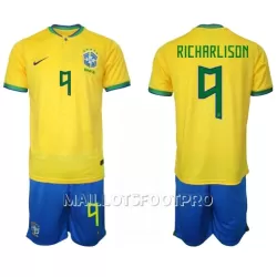 Maillot Brésil Richarlison 9 Enfant Domicile Coupe du Monde 2022 Maillot Brésil Richarlison 9 Enfant Domicile Coupe du Monde 2022