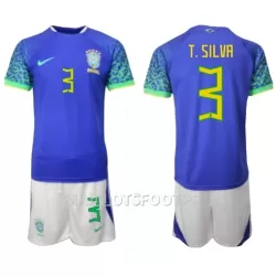 Maillot Brésil Thiago Silva 3 Enfant Extérieur Coupe du Monde 2022 Maillot Brésil Thiago Silva 3 Enfant Extérieur Coupe du Monde 2022