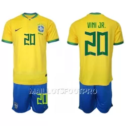 Maillot Brésil Vini JR 20 Enfant Domicile Coupe du Monde 2022 Maillot Brésil Vini JR 20 Enfant Domicile Coupe du Monde 2022