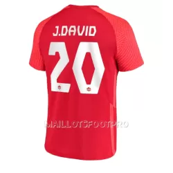 Maillot Canada Jonathan David 20 Homme Domicile Coupe du Monde 2022 Maillot Canada Jonathan David 20 Homme Domicile Coupe du Monde 2022