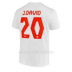 Maillot Canada Jonathan David 20 Homme Extérieur Coupe du Monde 2022 Maillot Canada Jonathan David 20 Homme Extérieur Coupe du Monde 2022