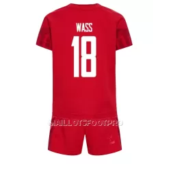 Maillot Danemark Daniel Wass 18 Enfant Domicile Coupe du Monde 2022 Maillot Danemark Daniel Wass 18 Enfant Domicile Coupe du Monde 2022