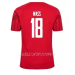 Maillot Danemark Daniel Wass 18 Homme Domicile Coupe du Monde 2022