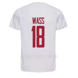 Maillot Danemark Daniel Wass 18 Homme Extérieur Coupe du Monde 2022 Maillot Danemark Daniel Wass 18 Homme Extérieur Coupe du Monde 2022