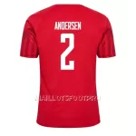 Maillot Danemark Joachim Andersen 2 Homme Domicile Coupe du Monde 2022