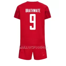 Maillot Danemark Martin Braithwaite 9 Enfant Domicile Coupe du Monde 2022 Maillot Danemark Martin Braithwaite 9 Enfant Domicile Coupe du Monde 2022