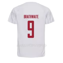 Maillot Danemark Martin Braithwaite 9 Homme Extérieur Coupe du Monde 2022 Maillot Danemark Martin Braithwaite 9 Homme Extérieur Coupe du Monde 2022