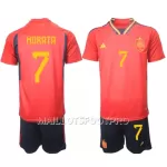 Maillot Espagne Alvaro Morata 7 Enfant Domicile Coupe du Monde 2022