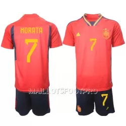 Maillot Espagne Alvaro Morata 7 Enfant Domicile Coupe du Monde 2022 Maillot Espagne Alvaro Morata 7 Enfant Domicile Coupe du Monde 2022