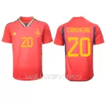 Maillot Espagne Daniel Carvajal 20 Homme Domicile Coupe du Monde 2022