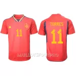 Maillot Espagne Ferran Torres 11 Homme Domicile Coupe du Monde 2022